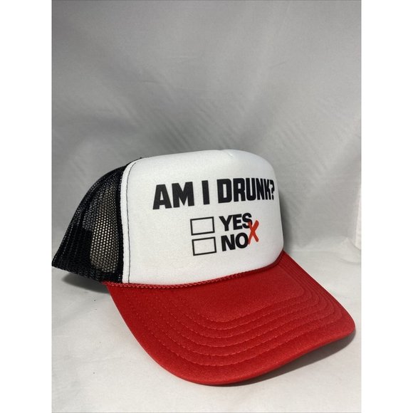 Am I Drunk Trucker Hat Mesh Hat New Adjustable Hat Am I Drunk Hat - Picture 2 of 5